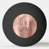 Chic Roos Gold Dripping Borhed Metal Blush Script Pingpongbal (Achterkant)