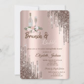 Chic Roos Gold Drivers Brunch en bubbelbaar Vrijge Kaart (Voorkant)