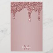 Chic Roos Gold Driving Glitter Glam Monogram (Voorkant)