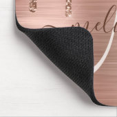 Chic Roos Gold Driving Glitter Metal Monogram Muismat (Hoek)