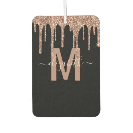 Chic Roos Gold Driving Glitter Monogram Naam Luchtverfrisser