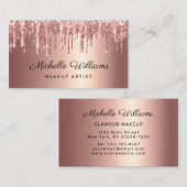 Chic Roos Gold Driving Glitter Professional Visitekaartje (Voorkant / Achterkant)