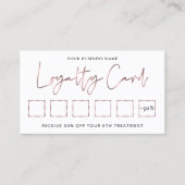 Chic Roos Gold Elegant Beauty Salon of Spa Stamp Klantenkaartje (Voorkant)