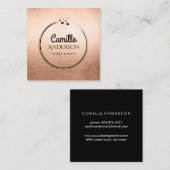 Chic Roos Gold en Black Hearts Visitekaartje (Voorkant / Achterkant)