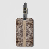 Chic Roos Gold en Black Mandala Tekening Monogram Bagagelabel (Voorkant (verticaal))