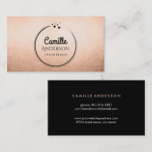 Chic Roos Gold en Black Treat Maker Visitekaartje (Voorkant / Achterkant)