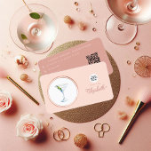 Chic Roos Gold en Blush Pink Event Planner Visitekaartje