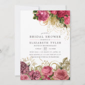  Chic Roos Gold en Blush Vrijgezellenfeest Kaart (Voorkant)