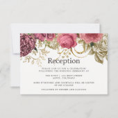  Chic Roos Gold en Blush Weddenschappen Kaart (Voorkant)