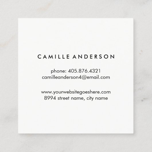 Chic Roos Gold en Chevron Stripes Visitekaartje (Achterkant)