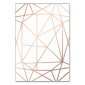 Chic Roos Gold en Navy Blue Geometric Kaart (Achterkant)