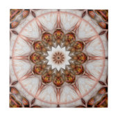 Chic Roos Gold Feather Geometric Fantasy Tegel Tegeltje (Voorkant)