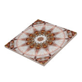 Chic Roos Gold Feather Geometric Fantasy Tegel Tegeltje (Zijkant)