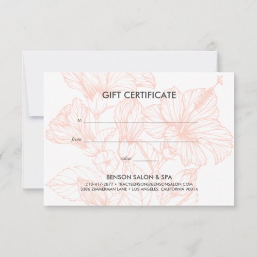 Chic Roos Gold Floral | Cadeaubon (Achterkant)