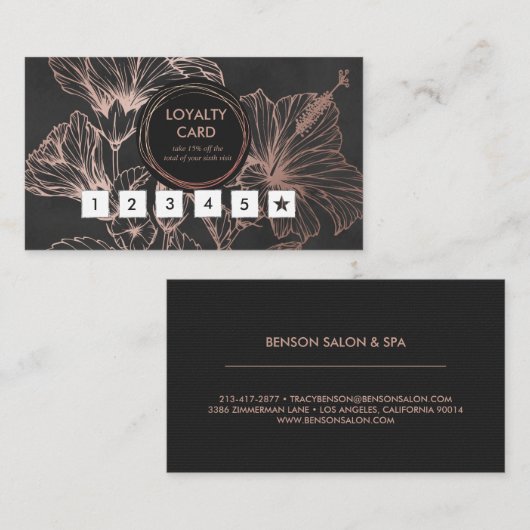 Chic Roos Gold Floral Loyalty (Voorkant / Achterkant)