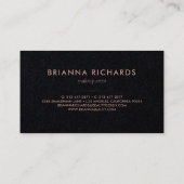 Chic Roos Gold Floral | Monogram Visitekaartje (Achterkant)