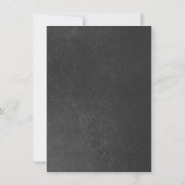 Chic Roos Gold Flourish Swirl Black Wedding Invite Kaart (Achterkant)
