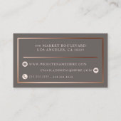 Chic Roos Gold Foil & Blush Pink Natural Cosmetics Visitekaartje (Achterkant)