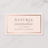 Chic Roos Gold Foil & Blush Pink Natural Cosmetics Visitekaartje (Voorkant)
