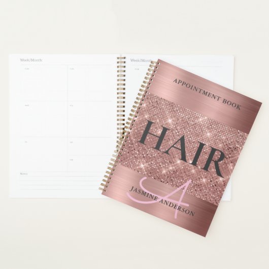 Chic Roos Gold Foil Hair Appointbook Planner (Display)