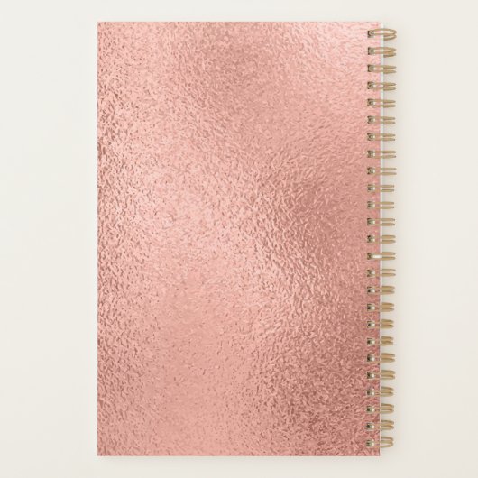 Chic Roos Gold Foil Hair Appointbook Planner (Achterkant)