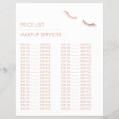 Chic Roos Gold Foil Lashes Beauty Makeup Artist Flyer (Achterkant)