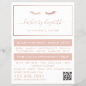 Chic Roos Gold Foil Lashes Beauty Makeup Artist Flyer (Voorkant)