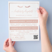 Chic Roos Gold Foil Lashes Beauty Makeup Artist Flyer (Hand)