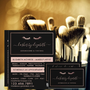 Chic Roos Gold Foil Lashes Beauty Makeup Artist Flyer