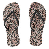Chic Roos Gold Foil Leopard Print Teenslippers (Voetbed)