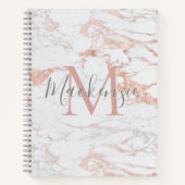 Chic Roos Gold Foil marble Monogram Notitieboek (Voorkant)