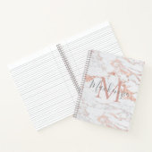Chic Roos Gold Foil marble Monogram Notitieboek (Binnen)