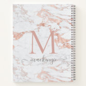 Chic Roos Gold Foil marble Monogram Notitieboek (Achterkant)