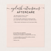 chic roos gold foil ombre blush eye aftercare visitekaartje (Binnenkant ongevouwen)