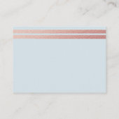 Chic Roos Gold Foil Stripes | Blauwe advieskaarten Informatiekaartje (Achterkant)