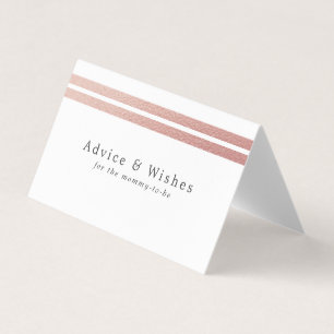 Chic Roos Gold Foil Stripes Witte advieskaarten Visitekaartje