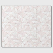 Chic Roos Gold Folie Geometrisch Abstract Patroon Cadeaupapier (Vlak)