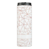 Chic Roos Gold Folie Geometrische naam of Monogram Thermosbeker (Achterkant)