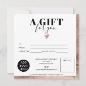 Chic Roos Gold folie vierkant cadeaubon logo (Voorkant)