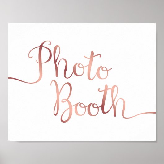 Chic Roos Gold FOTO BEIDE Sign Print (Voorkant)
