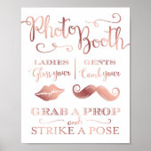Chic Roos Gold FOTO ZOWEL GRAB A PROP Sign Print (Voorkant)