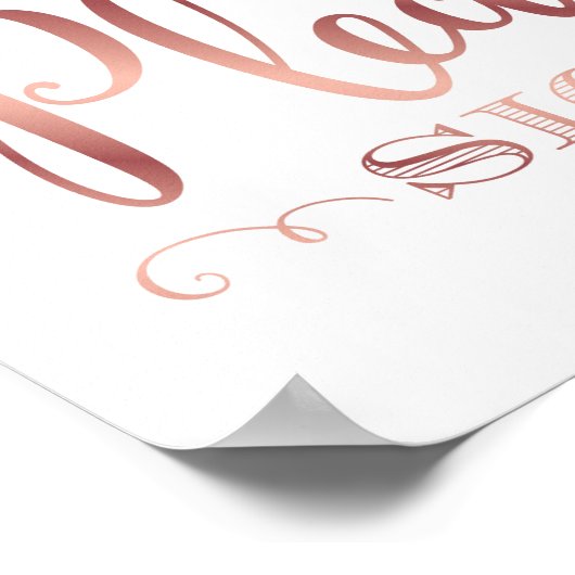 Chic Roos Gold GELIEVE BEELDSCHERM af te drukken Poster (Hoek)