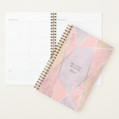 Chic Roos Gold Geometric Trendy Modern Pink Silver Planner (Display)