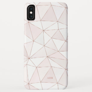 Chic Roos Gold geometrisch Abstract patroonmonogra Case-Mate iPhone Case