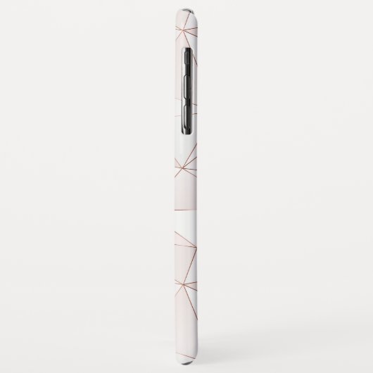 Chic Roos Gold geometrisch Abstract patroonmonogra Case-Mate iPhone Case (Achterkant/links)