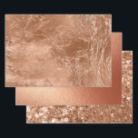 Chic Roos Gold Glam Glitter Inpakpapier Vel<br><div class="desc">Roos Gold Chic Glam Glitter</div>
