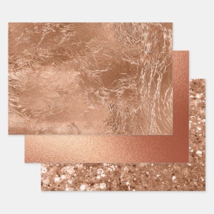Chic Roos Gold Glam Glitter Inpakpapier Vel