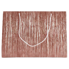 Chic Roos Gold Glam Tinsel Stripes Kerst Groot Cadeauzakje