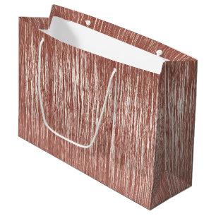 Chic Roos Gold Glam Tinsel Stripes Kerst Groot Cadeauzakje