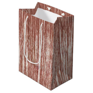 Chic Roos Gold Glam Tinsel Stripes Kerst Medium Cadeauzakje